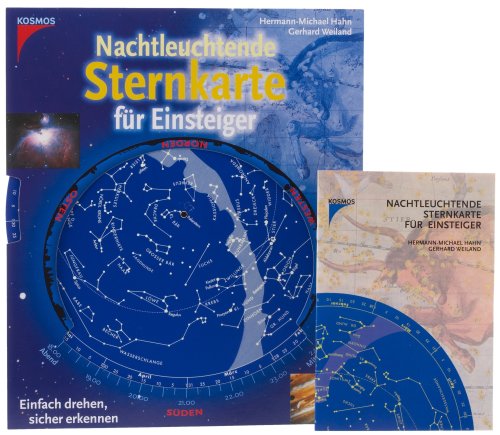 Nachtleuchtende Sternkarte für Einsteiger