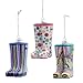 Club Pack of 12 Noble Gems Retro, Striped & Dot Wellie Boot Christmas Ornaments