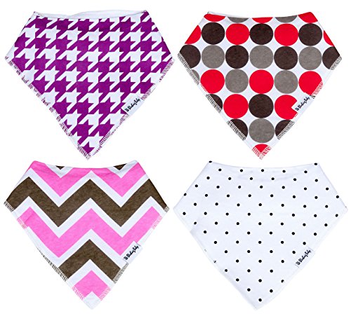 Baby Bandana Drool Bibs! Unisex! Best Baby Shower Gift 2016: By THE BLUSHING BABY (Pink & Grey)