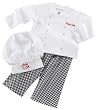 Baby Aspen Big Dreamzzz Baby Chef Layette Set with Gift Box, White, 0-6 Months