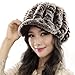 URSFUR Women's Rex Rabbit Peaked Caps Hats Multicolor