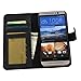 HTC One M9 Case, BUDDIBOX [Wallet Case] Premium PU Leather Wallet Case with [Kickstand] Card Holder and ID Slot for HTC One M9, (Black)