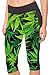 COCOLEGGINGS Womens 3D Digital Print Workout Running Capri Pants Crop Leggings