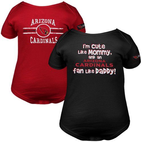 Gerber Arizona Cardinals Infant Red-Black Just Like Daddy 2-Pack Creepers (3-6 Months)