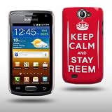 HARDCASE H�LLE MIT "KEEP CALM AND STAY REEM" AUFDRUCK F�R SAMSUNG GALAXY W i8150 IN ROT/WEI�von "CELLAPOD"