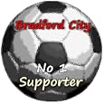 Bradford City No 1 Supporter**10cm Round Acrylic Coaster** by Danetre Gifts