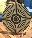 Bamboo Inlay Garden Stepping Stone/Wall Décor