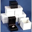 6 Ring Gift Boxes Black Leather Jewelry Case Display