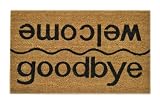 Imports Decor Vinyl Back Coir Doormat, Welcome-goodbye, 18-Inch by 30-Inch