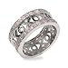 Jewelry : Eve's Addiction Hugs and Kisses Cubic Zirconia Sterling Silver Ring