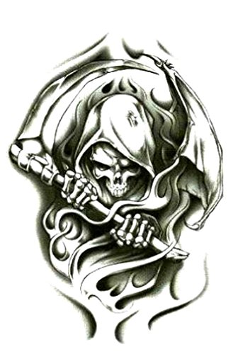 Grim Reaper Wraith Temporary Body Art Tattoos 2.5