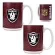 Oakland Raiders NFL 2pc Gameball Ceramic Mug Set - Primary logo Oakland Raiders NFL 2pc Gameball Ceramic Mug Set - Primary logo