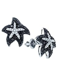 10KT White Gold 0.44CT-Diamond Fashion Earring