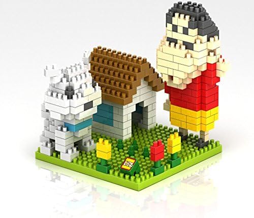 Greenpse Loz DIY ABS Micro-sized Crayon Shin-Chan Series of Educational Diamond Building Blocks, 300PCs.