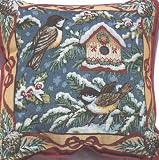 Winter Chickadee Throw Pillow for Christmas