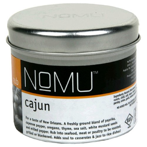 NoMU Rub,¿Cajun Rub, 3.5-Ounce Tin (Pack of 3) by NoMU