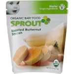 Sprout Organic Baby Food, Roasted Butternut Squash, Stage 1, 2.5-Ounce Pouches (Pack of 12)
