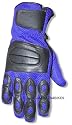 NEW LEATHER MESH GLOVES MOTORCYCLE BIKE GLOVE Blue