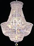 22-Light Chrome & Pewter Contemporary Chandelier - HERM3802-22/ES