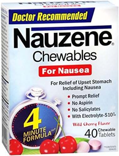 Nauzene Chewables Wild Cherry Flavor 40 Tablets (Pack of 10)