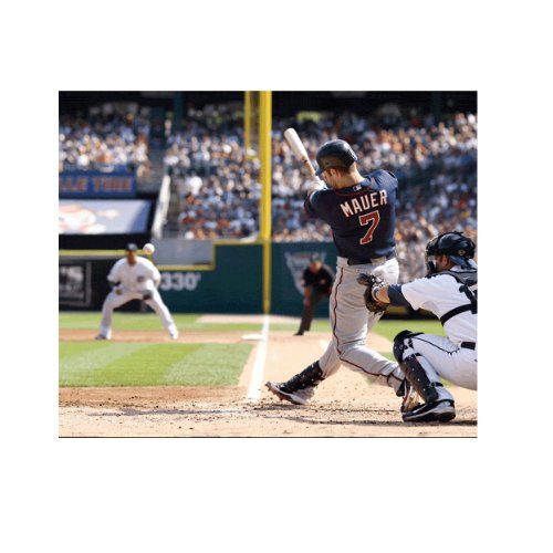 MLB Minnesota Twins Joe Mauer 13x11 3-D Photo