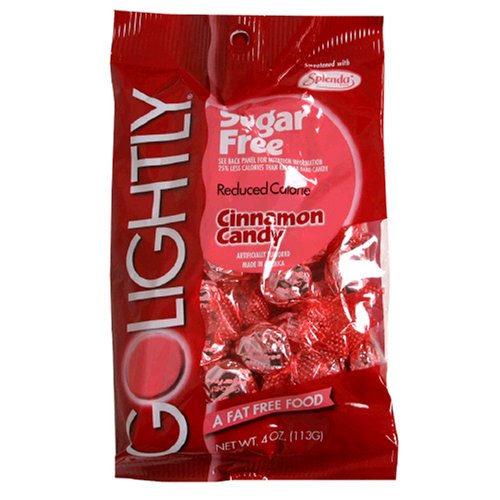 GOLIGHTLY Sugar-Free Candy, Cinnamon Hard Candy, 4-Ounces (Pack of 12) by GOLIGHTLY