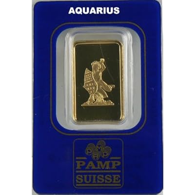 NEW 10 GRAM PAMP SUISSE ZODIAC AQUARIUS GOLD BAR NEW 10 GRAM PAMP SUISSE ZODIAC AQUARIUS GOLD BAR