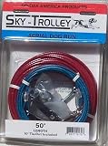 50' Dog Trolley Cable with 10' Dog Tie Out Leash