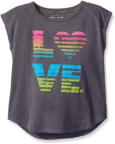Dirtee Hollywood Girls' Big Girls' Love Top, Black, Small