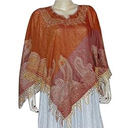 Ponchos in Wool Jacquard Design 40 x 40 inches (pnch272)