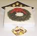Gourmet Food : Scott's Cakes 1 Pound White Chocolate Covered Caramels in a Wreath Box