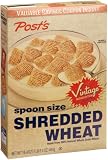 Post Shredded Wheat Original Cereal, Vintage Package Edition, Spoon Size, 16.4-Ounce Boxes (Pack of 4)