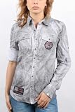 Affliction Black Premium - Womens Hell On Wheels Long Sleeve Woven In White