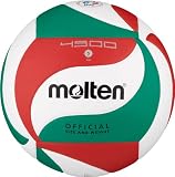Molten Volleyball V5M4500, Weiß/Grün/Rot, 5