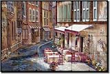 Afternoon in Albi by Ginger Cook - Village Scene Tumbled Marble Mural 16