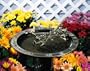 Whitehall Products Hummingbird Sundial Birdbath - Weathered Bronze