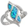 Sterling Silver, Synthetic Opal Inlay Diamond-shap&hellip Sabrina Silver