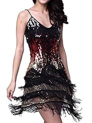 Polyester Paisley Sequined Party Dress 