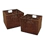 Winsome Wood 2-Piece Storage Basket, Espresso
