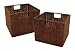 Winsome Wood 2-Piece Storage Basket, Espresso