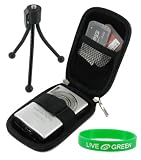EVA Hard Shell Carrying Case (Pink) and Spider Tripod for Sony DSC-W330 14.1MP Digital Camera Black