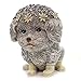 Rainy Day Pudgy Dog Textured Grey 7 x 9 Resin Stone Outdoor Garden Statue