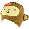 Kids Girls 6+ Winter Knit Animal Bear Ears Beanie Skull Cap Hat Ski Brown 6-1/4+