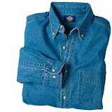 Dickies - Dickies sd36 Long Sleeve Button-Down Denim Work Shirt