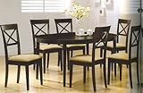 Kitchen Table W/ 6 Chairs , Rich Cuppucino Finish "new"