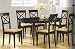 Kitchen & Housewares : KITCHEN TABLE W/ 6 CHAIRS , RICH CUPPUCINO FINISH