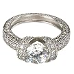 Crystal Sterling Silver Estate Ring