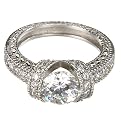 Crystal Sterling Silver Estate Ring