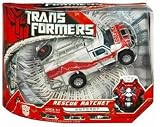 Transformers Movie Series Voyager Class 7 Inch Tall Robot Action Figure - Autobot RESCUE RATCHET with Automorph Forearm Cannon and Hidden Axe (Vehicle Mode : Hummer H2 Ambulance)