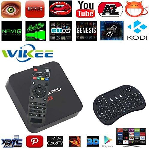 [Free Wireless Mini Keyboard] WIIKEE Amlogic S905 Quad Core Android 5.1 TV Box Fully Loaded KODI Smart 1G/8G 4K 1080P Google Wifi Streaming Media Player